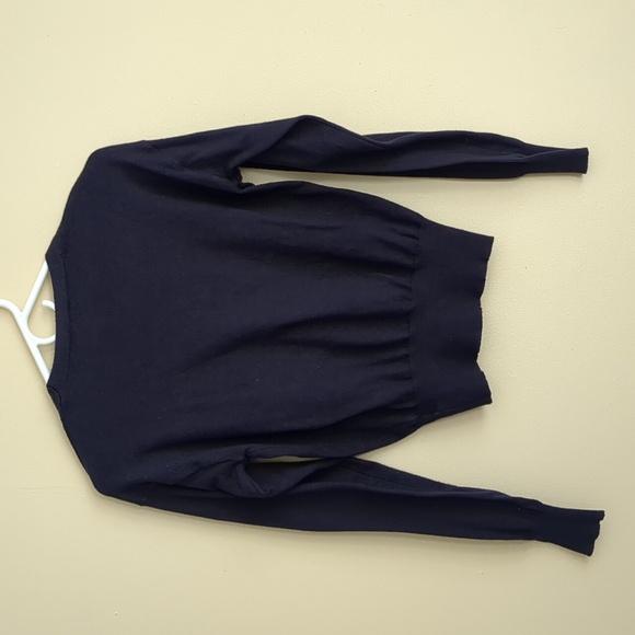 Medium Dazy Button Front Cardigan Sweater Solid Dark Blue - Picture 7 of 14